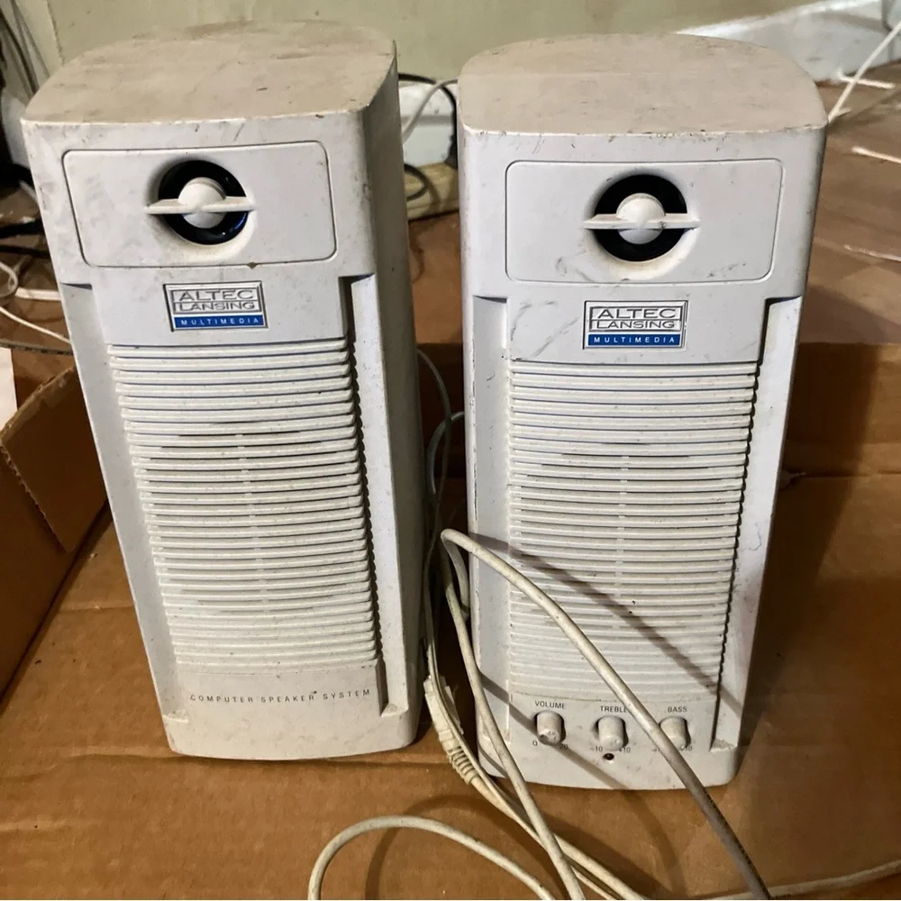 Altec Lansing computer speakers, vintage 90s